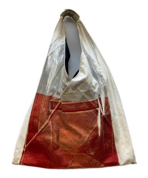 MM6 Maison Margiela（エムエムシックスメゾンマルジェラ）MM6 Maison Margiela (エムエムシックスメゾンマルジェラ) ハンドバッグ ホワイト×シルバー×レッドの古着・服飾アイテム
