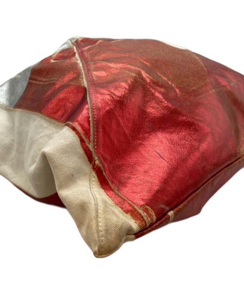 MM6 Maison Margiela（エムエムシックスメゾンマルジェラ）MM6 Maison Margiela (エムエムシックスメゾンマルジェラ) ハンドバッグ ホワイト×シルバー×レッドの古着・服飾アイテム