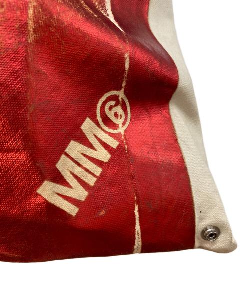 MM6 Maison Margiela（エムエムシックスメゾンマルジェラ）MM6 Maison Margiela (エムエムシックスメゾンマルジェラ) ハンドバッグ ホワイト×シルバー×レッドの古着・服飾アイテム