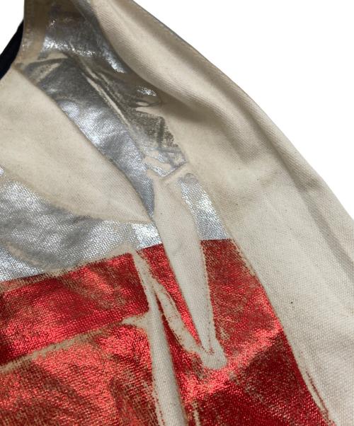 MM6 Maison Margiela（エムエムシックスメゾンマルジェラ）MM6 Maison Margiela (エムエムシックスメゾンマルジェラ) ハンドバッグ ホワイト×シルバー×レッドの古着・服飾アイテム