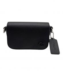 COACH（コーチ）の古着「フラップ クロスボディ バッグ」｜ブラック
