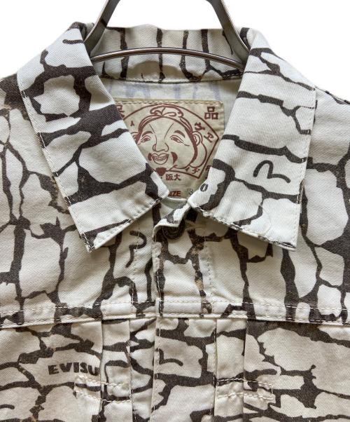EVISU（エヴィス）EVISU (エヴィス) ワークジャケット グリーン×ホワイト サイズ:Sの古着・服飾アイテム