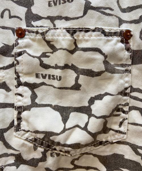 EVISU（エヴィス）EVISU (エヴィス) ワークジャケット グリーン×ホワイト サイズ:Sの古着・服飾アイテム