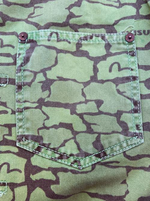 EVISU（エヴィス）EVISU (エヴィス) ワークジャケット イエロー×ブラウン サイズ:Sの古着・服飾アイテム