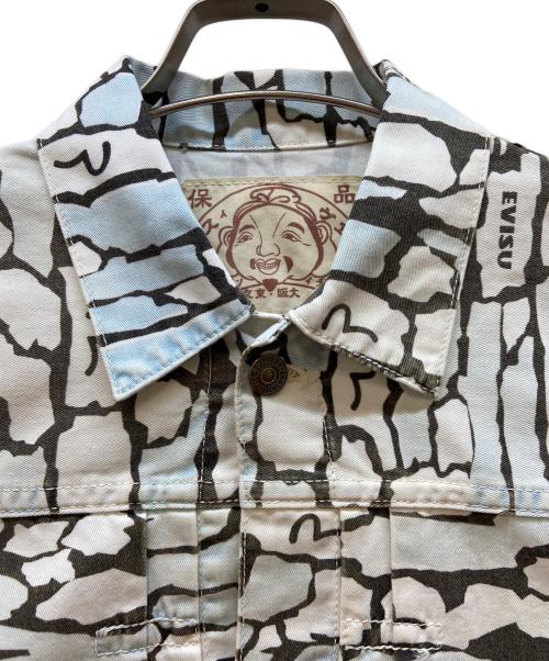 EVISU（エヴィス）EVISU (エヴィス) ワークジャケット ホワイト×ブラウン サイズ:Sの古着・服飾アイテム
