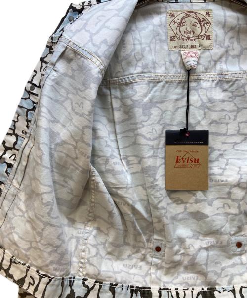 EVISU（エヴィス）EVISU (エヴィス) ワークジャケット ホワイト×ブラウン サイズ:Sの古着・服飾アイテム