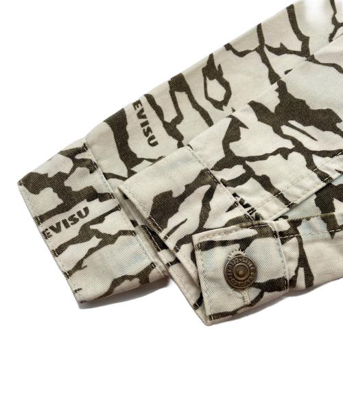 EVISU（エヴィス）EVISU (エヴィス) ワークジャケット ホワイト×ブラウン サイズ:Sの古着・服飾アイテム