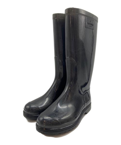 VALENTINO GARAVANI（ヴァレンティノ・ガラヴァーニ）VALENTINO GARAVANI (ヴァレンティノ・ガラヴァーニ) レインブーツ ブラック サイズ:22.5cmの古着・服飾アイテム