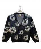 SAINT MICHAEL×Denim Tearsセントマイケル×デニムティアーズ）の古着「モヘアカーディガン」｜ブラック×ホワイト