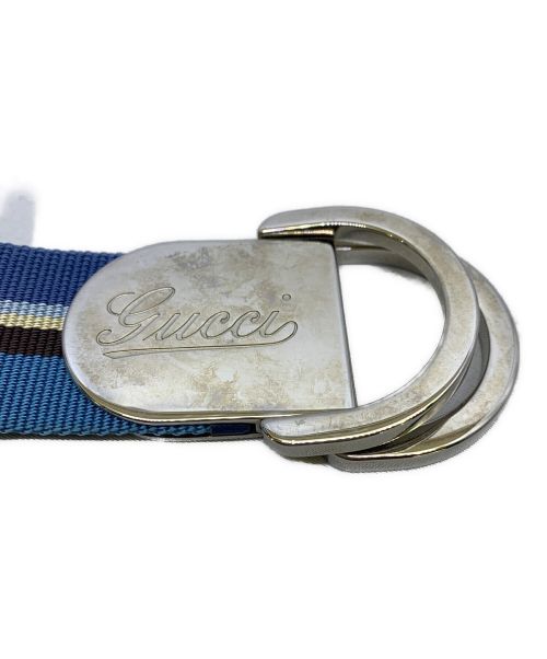 GUCCI（グッチ）GUCCI (グッチ) ナイロンベルト ブルーの古着・服飾アイテム