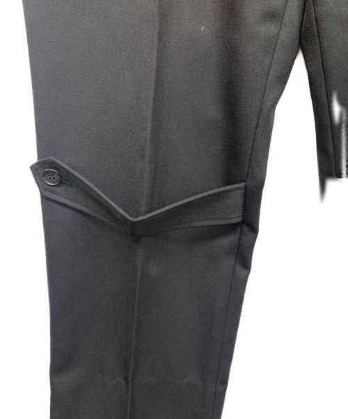 JOHN LAWRENCE SULLIVAN（ジョン ローレンス サリバン）JOHN LAWRENCE SULLIVAN (ジョンローレンスサリバン) Wool gabardine trench trousers ブラック サイズ:48の古着・服飾アイテム