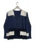 中古・古着 ISSEY MIYAKE (イッセイミヤケ) アンサンブルカーディガン ホワイト×ネイビー サイズ:M：13000円