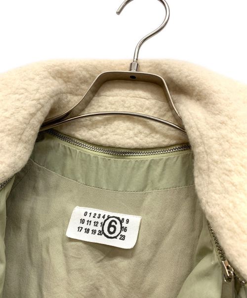 MARTIN MARGIELA（マルタン・マルジェラ）MARTIN MARGIELA (マルタン・マルジェラ) 襟ボア中綿ジャケット オリーブ サイズ:36の古着・服飾アイテム