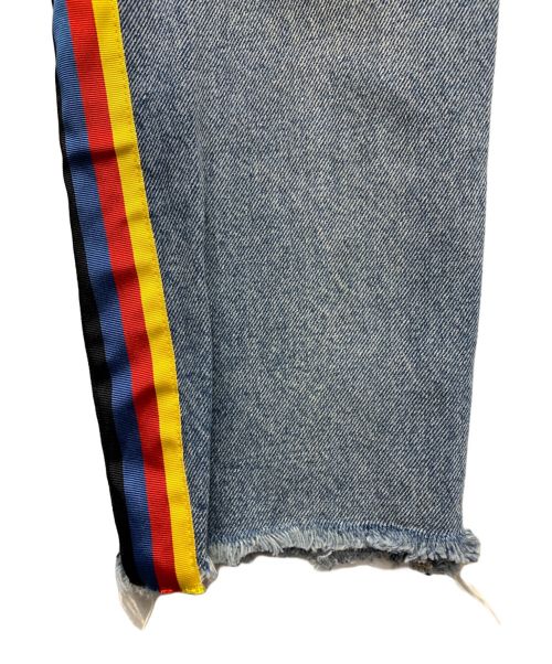 POLO RALPH LAUREN（ポロ・ラルフローレン）POLO RALPH LAUREN (ポロ・ラルフローレン) ライン入りデニムパンツ インディゴ サイズ:SIZE 27の古着・服飾アイテム