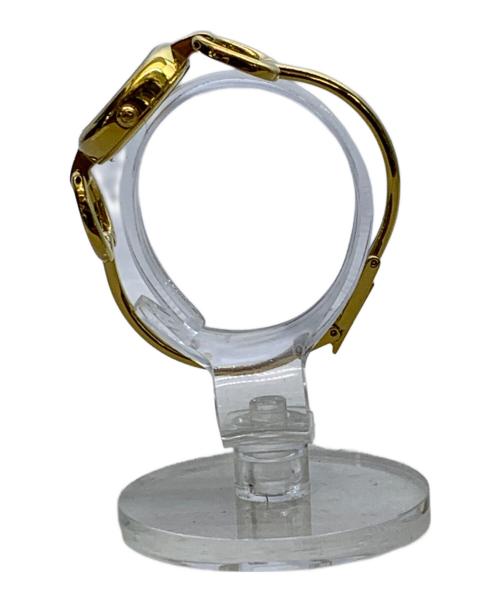 GUCCI（グッチ）GUCCI (グッチ) ブレスレットウォッチ ブラック×ゴールドの古着・服飾アイテム