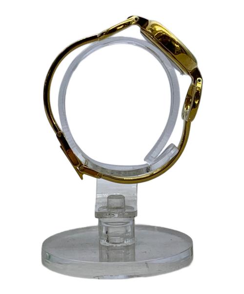 GUCCI（グッチ）GUCCI (グッチ) ブレスレットウォッチ ブラック×ゴールドの古着・服飾アイテム