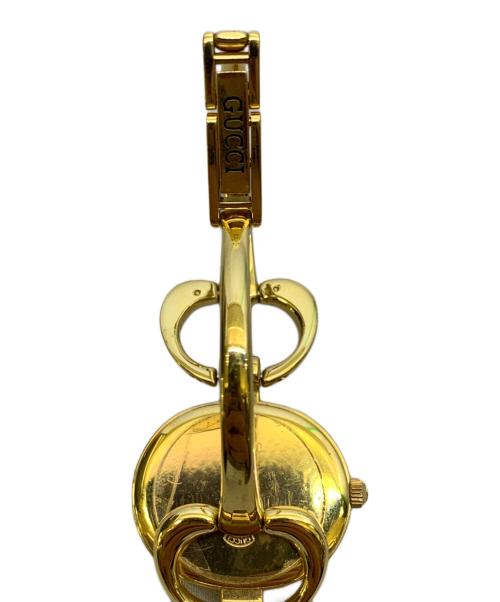 GUCCI（グッチ）GUCCI (グッチ) ブレスレットウォッチ ブラック×ゴールドの古着・服飾アイテム