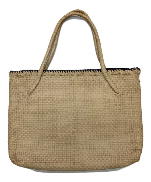 DRAGON（ドラゴン）DRAGON (ドラゴン) レザーメッシュトートバッグ ベージュの古着・服飾アイテム