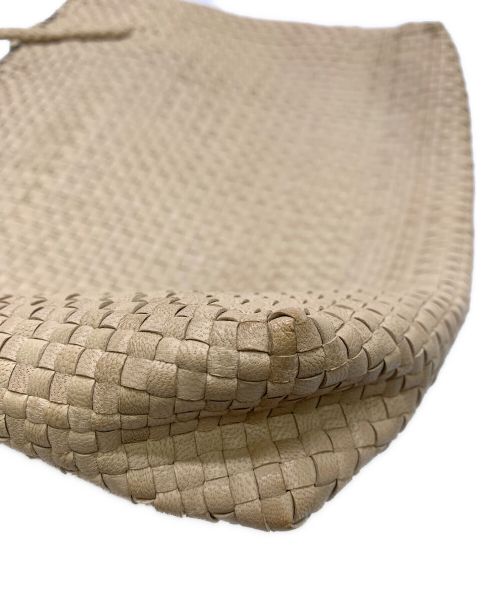 DRAGON（ドラゴン）DRAGON (ドラゴン) レザーメッシュトートバッグ ベージュの古着・服飾アイテム