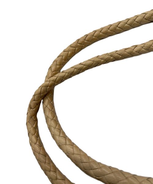 DRAGON（ドラゴン）DRAGON (ドラゴン) レザーメッシュトートバッグ ベージュの古着・服飾アイテム