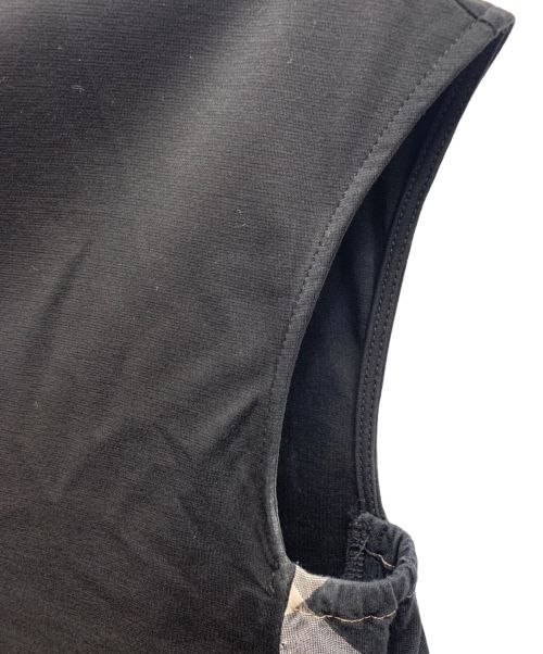 BLUE LABEL CRESTBRIDGE（ブルーレーベルクレストブリッジ）BLUE LABEL CRESTBRIDGE (ブルーレーベルクレストブリッジ) ノースリーブワンピース ブラック×レッド サイズ:SIZE 36の古着・服飾アイテム