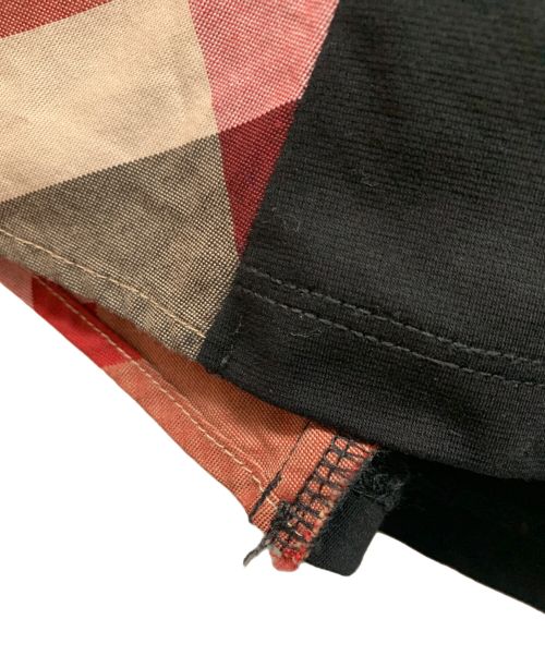 BLUE LABEL CRESTBRIDGE（ブルーレーベルクレストブリッジ）BLUE LABEL CRESTBRIDGE (ブルーレーベルクレストブリッジ) ノースリーブワンピース ブラック×レッド サイズ:SIZE 36の古着・服飾アイテム