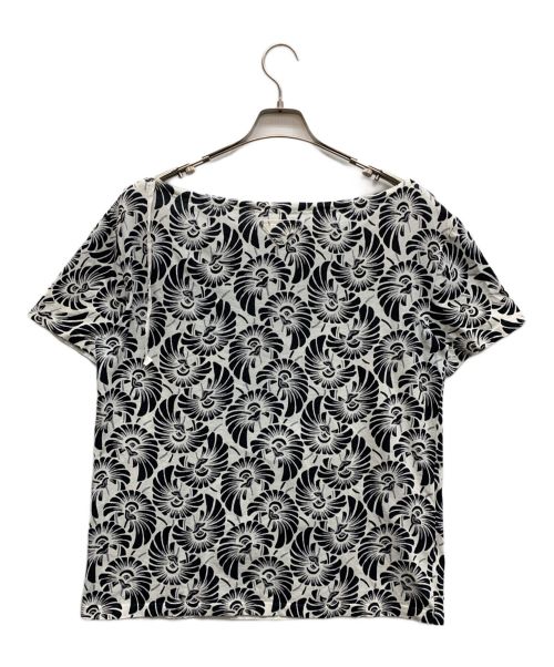 PRADA（プラダ）PRADA (プラダ) カットソー ホワイト×ブラック サイズ:Sの古着・服飾アイテム