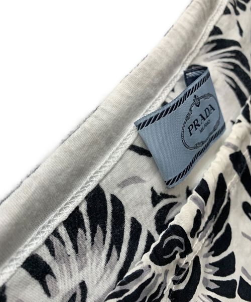 PRADA（プラダ）PRADA (プラダ) カットソー ホワイト×ブラック サイズ:Sの古着・服飾アイテム