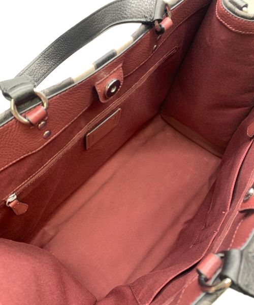 COACH（コーチ）COACH (コーチ) 2WAYトートバッグ グレー×ブラックの古着・服飾アイテム