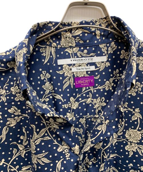 JOURNAL STANDARD TRISECT（ジャーナルスタンダード トライセクト）JOURNAL STANDARD TRISECT (ジャーナルスタンダード トライセクト) ファットシルエットボタンダウン S/Sシャツ ネイビー サイズ:Mの古着・服飾アイテム