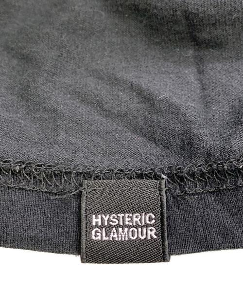 Hysteric Glamour（ヒステリックグラマー）Hysteric Glamour (ヒステリックグラマー) Hysteric Glamour　WHISKY LABEL　刺繍Tシャツ ブラック サイズ:Lの古着・服飾アイテム