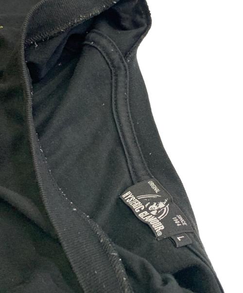 Hysteric Glamour（ヒステリックグラマー）Hysteric Glamour (ヒステリックグラマー) Hysteric Glamour　WHISKY LABEL　刺繍Tシャツ ブラック サイズ:Lの古着・服飾アイテム