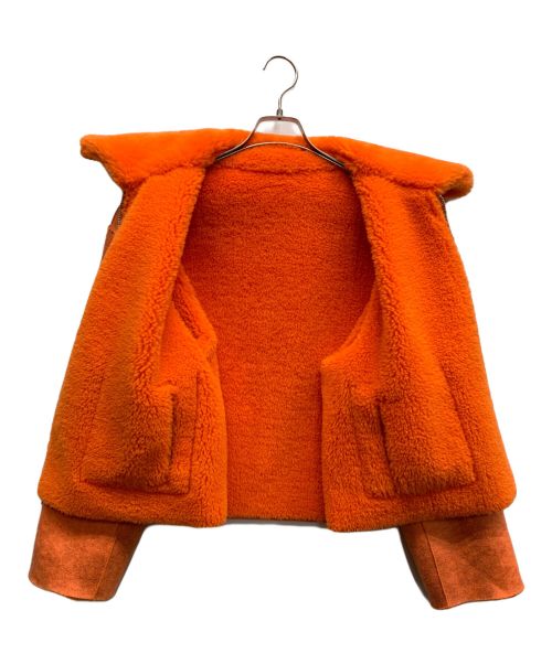 Jakke（ジャッキー）Jakke (ジャッキー) リバーシブルフェイクムートンジャケット オレンジ サイズ:SIZE 10の古着・服飾アイテム