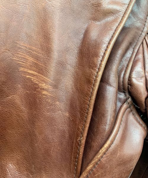 B-McCOY'S（ビーマッコイズ）B-McCOY'S (ビーマッコイズ) ライダースジャケット ブラウン サイズ:SIZE 34の古着・服飾アイテム