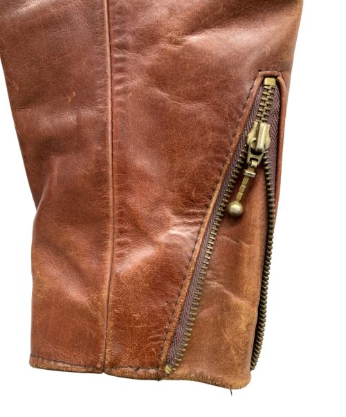 B-McCOY'S（ビーマッコイズ）B-McCOY'S (ビーマッコイズ) ライダースジャケット ブラウン サイズ:SIZE 34の古着・服飾アイテム