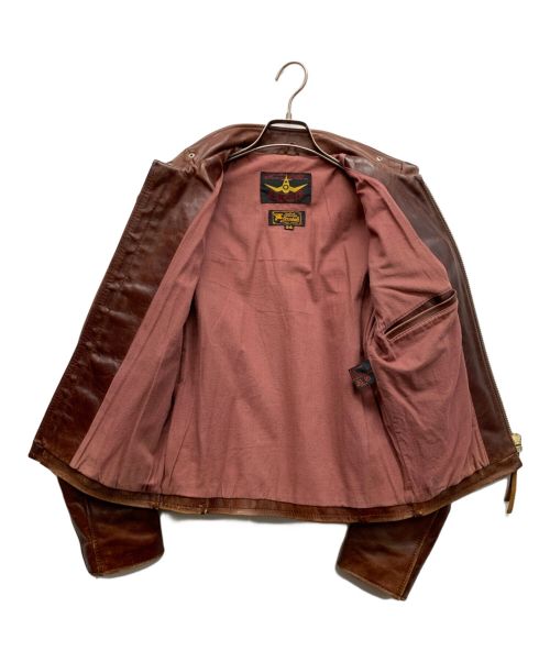 B-McCOY'S（ビーマッコイズ）B-McCOY'S (ビーマッコイズ) ライダースジャケット ブラウン サイズ:SIZE 34の古着・服飾アイテム