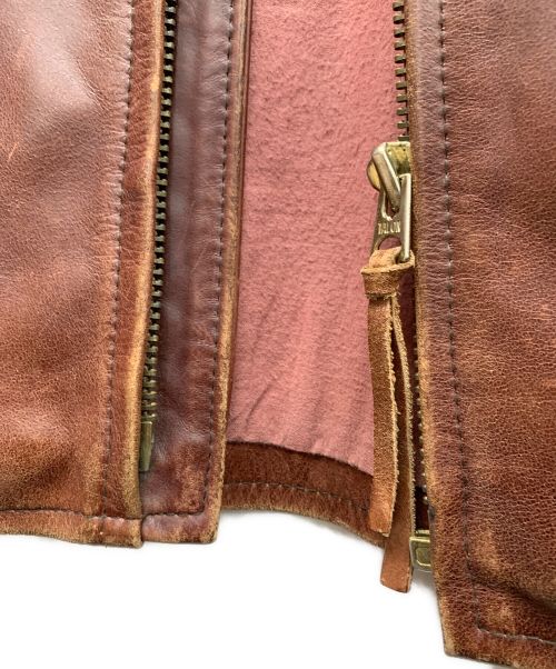 B-McCOY'S（ビーマッコイズ）B-McCOY'S (ビーマッコイズ) ライダースジャケット ブラウン サイズ:SIZE 34の古着・服飾アイテム