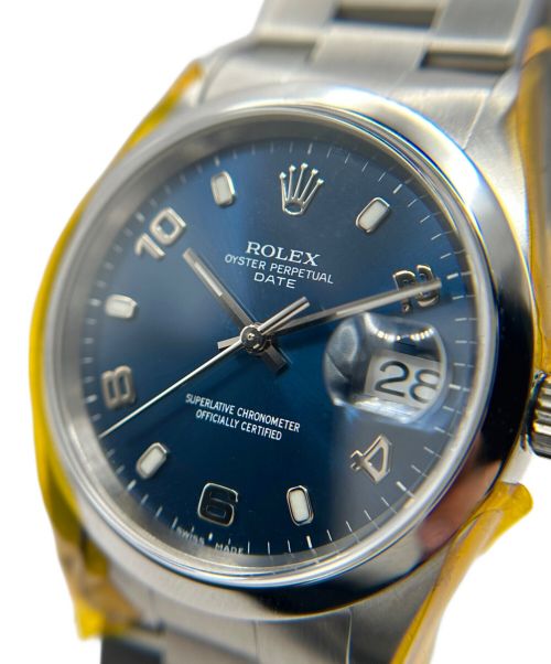 ROLEX（ロレックス）ROLEX (ロレックス) オイスターパーペチュアルデイト OYSTER PERPETUAL DATE 34 Ref.15200  青文字盤 サイズ:34mm/17.5cm/ユニセックスの古着・服飾アイテム