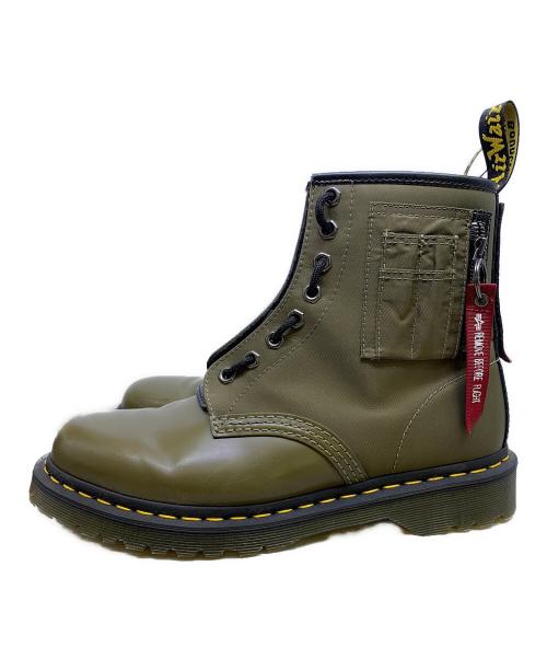 Dr.Martens（ドクターマーチン）Dr.Martens (ドクターマーチン) ALPHA (アルファ) ロングブーツ カーキ サイズ:UK　8の古着・服飾アイテム