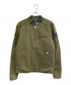 DIESELディーゼル）の古着「DIESEL　シングルライダースジャケット」｜カーキ