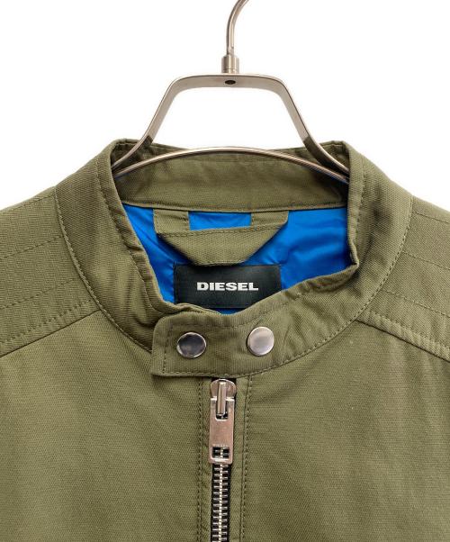 DIESEL（ディーゼル）DIESEL (ディーゼル) DIESEL　シングルライダースジャケット カーキ サイズ:XLの古着・服飾アイテム