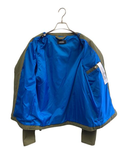 DIESEL（ディーゼル）DIESEL (ディーゼル) DIESEL　シングルライダースジャケット カーキ サイズ:XLの古着・服飾アイテム
