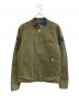 DIESEL（ディーゼル）の古着「DIESEL　シングルライダースジャケット」｜カーキ