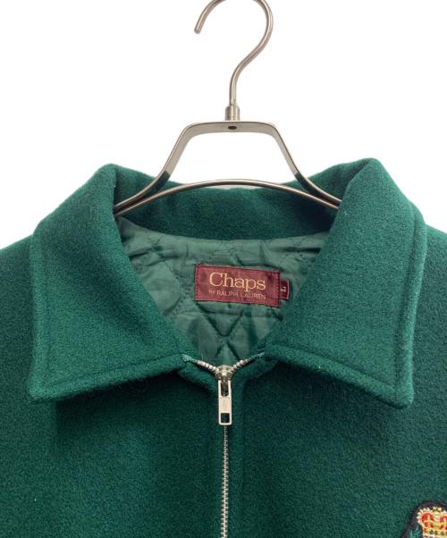 CHAPS RALPH LAUREN（チャップス ラルフローレン）CHAPS RALPH LAUREN (チャップス ラルフローレン) CHAPS RALPH LAUREN　レザー切替ウールジャケット グリーン サイズ:Lの古着・服飾アイテム