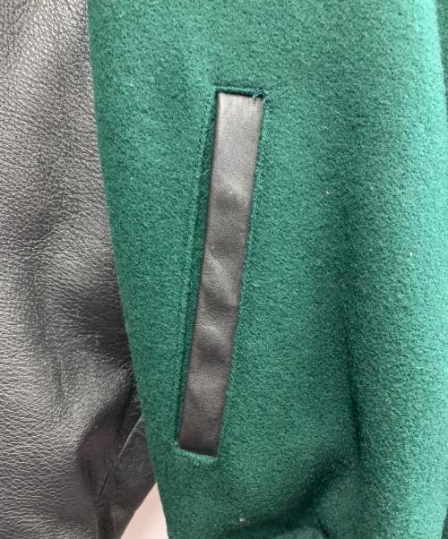 CHAPS RALPH LAUREN（チャップス ラルフローレン）CHAPS RALPH LAUREN (チャップス ラルフローレン) CHAPS RALPH LAUREN　レザー切替ウールジャケット グリーン サイズ:Lの古着・服飾アイテム