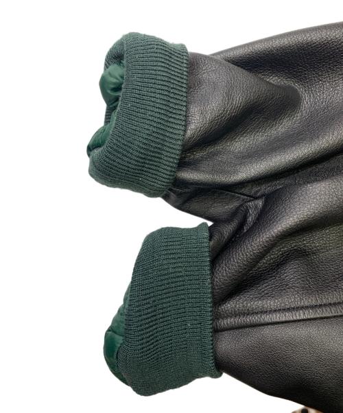 CHAPS RALPH LAUREN（チャップス ラルフローレン）CHAPS RALPH LAUREN (チャップス ラルフローレン) CHAPS RALPH LAUREN　レザー切替ウールジャケット グリーン サイズ:Lの古着・服飾アイテム