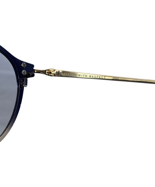 taylor with respect（テイラーウィズリスペクト）taylor with respect (テイラーウィズリスペクト) アイウェア ネイビー×シャンパンゴールドの古着・服飾アイテム