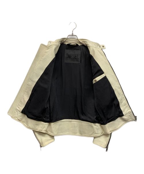 DIESEL（ディーゼル）DIESEL (ディーゼル) ライダースジャケット ベージュ サイズ:Lの古着・服飾アイテム
