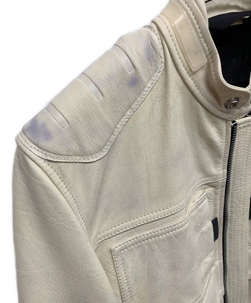 DIESEL（ディーゼル）DIESEL (ディーゼル) ライダースジャケット ベージュ サイズ:Lの古着・服飾アイテム