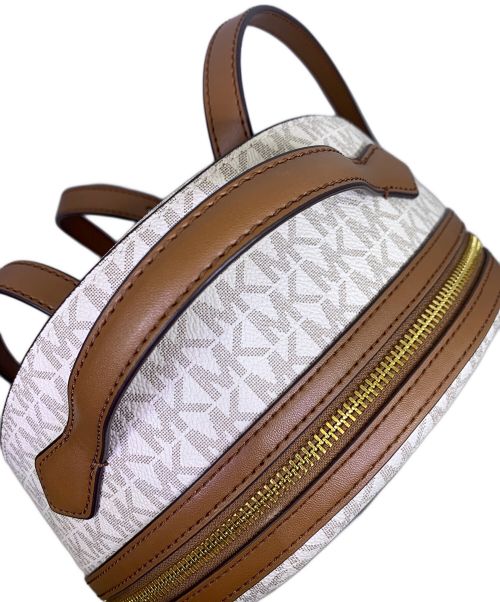 MICHAEL KORS（マイケル・コース）MICHAEL KORS (マイケルコース) ロゴバックパック ブラウン×グレーの古着・服飾アイテム